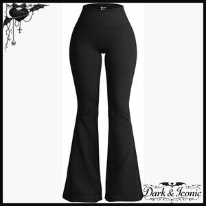 High Waisted Flared Yoga Leggings Stretchy Wide Leg Pants